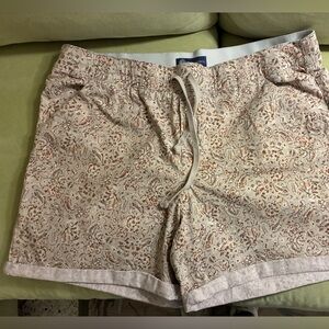 Democracy Beige Floral Women Cargo Shorts Stretch Pockets 22W